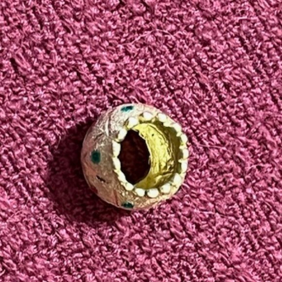 14K Gold and Tiny Gemstone Pendant - Picture 3 of 3